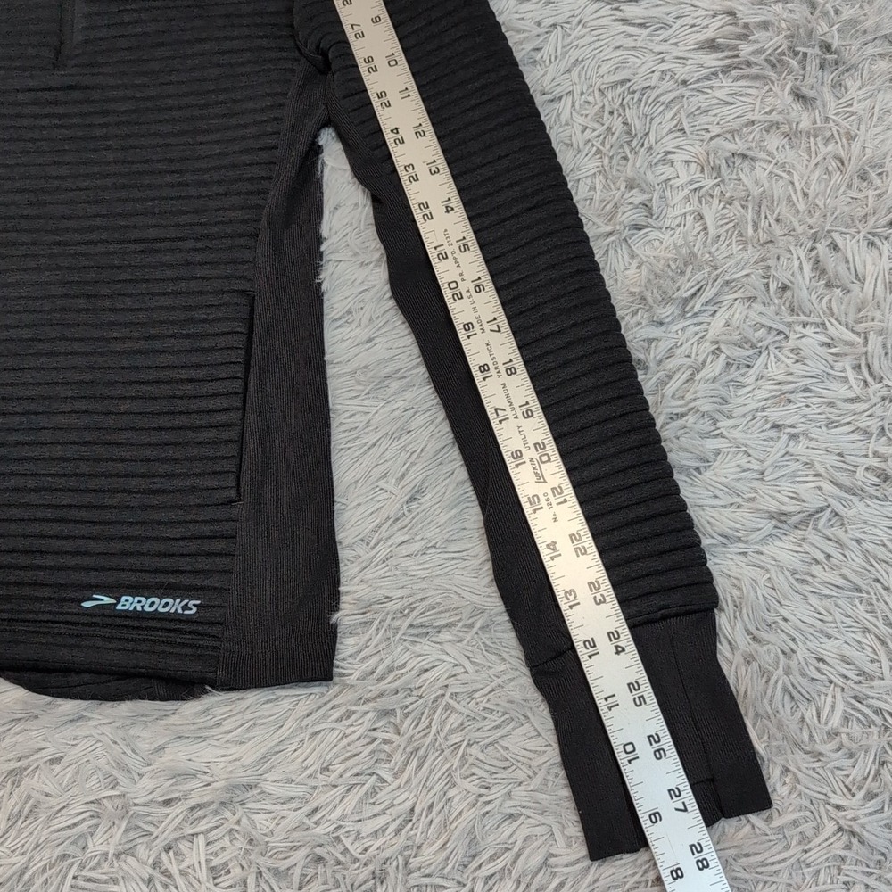 Brooks Sweatshirt Womens S Black Pockets Athletic Running Alaska Gorpcore - Picture 5 of 10